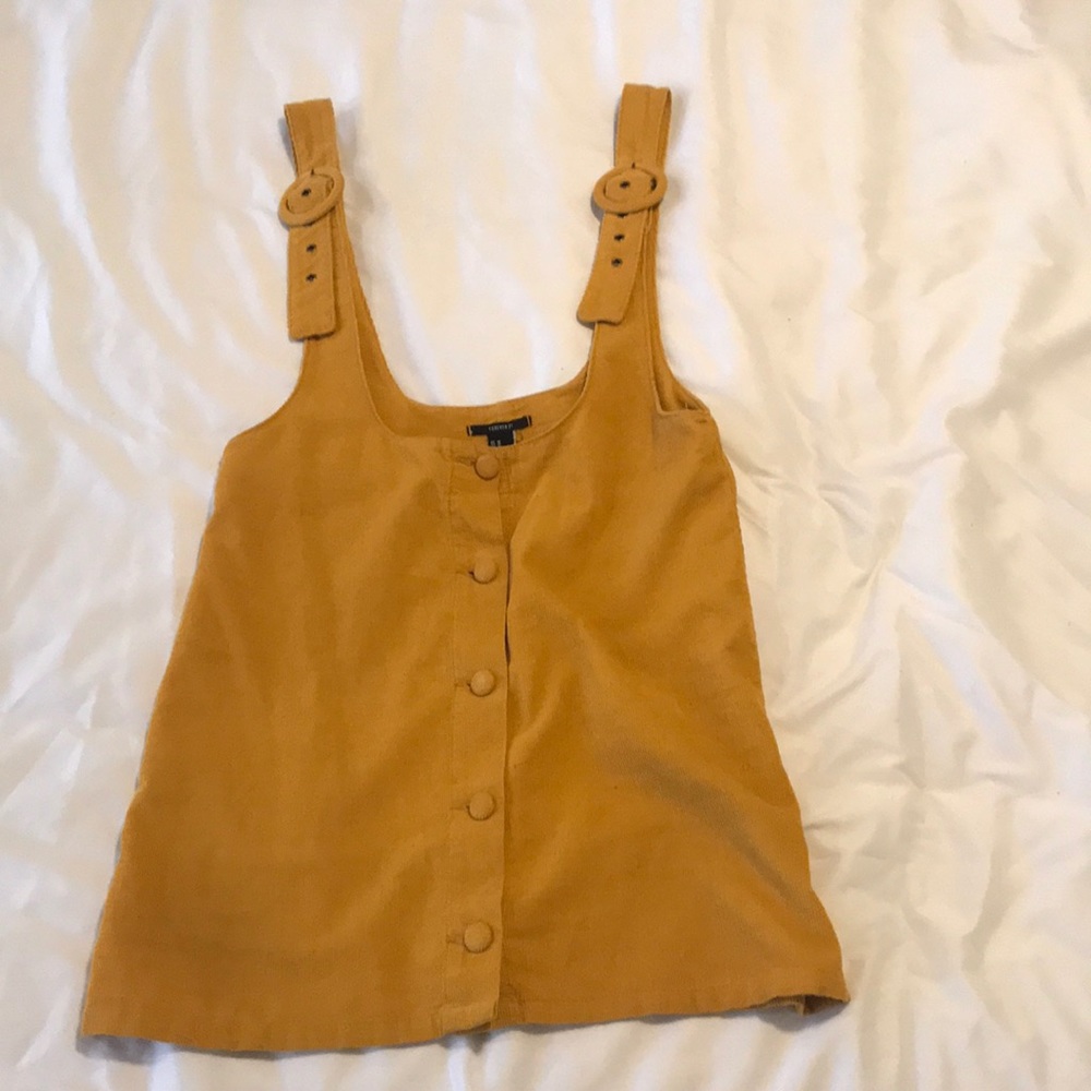 Forever 21 Corduroy mini dress, yellow, like new